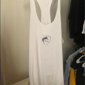 White Alphalete stringer shirt